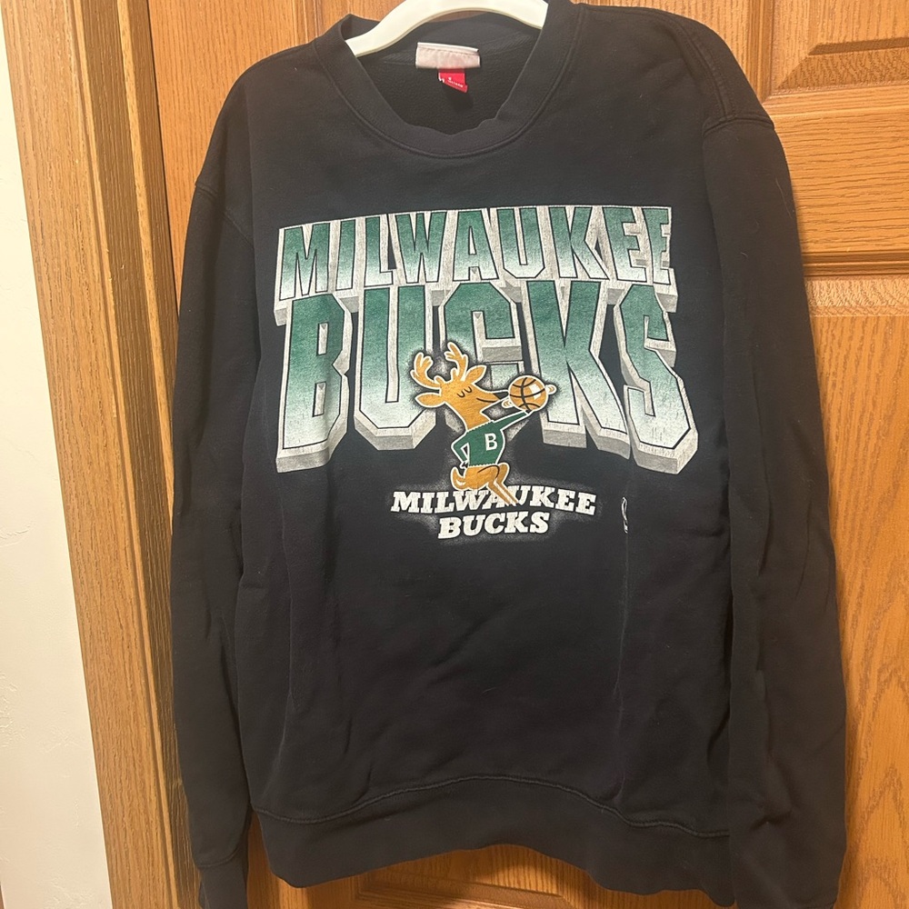 Mitchell & Ness Black Milwaukee Bucks Hoodie